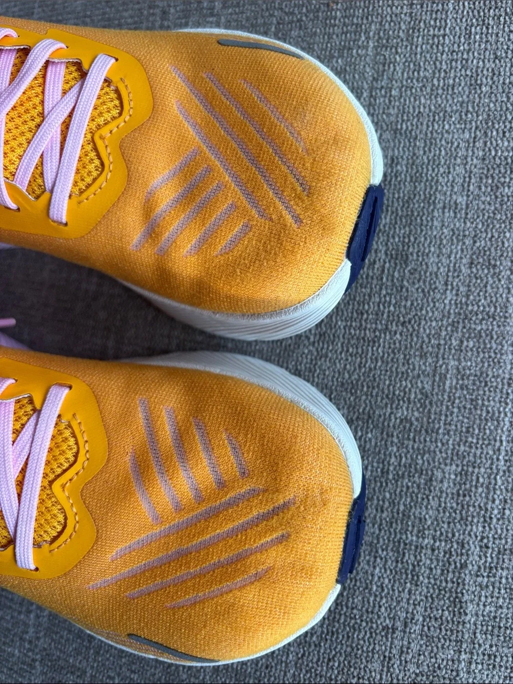 Altra Yellow Running Shoes with Pink Laces